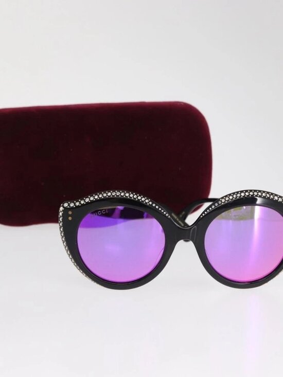 GUCCI Sunglasses plastic Black Auth BA10538V